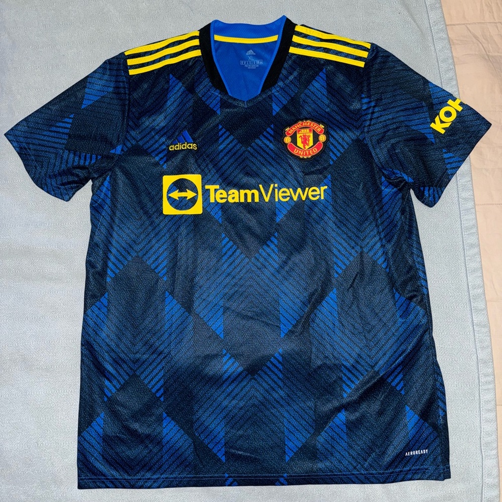 Manchester United Jersey (Blue/Black/Yellow) - EUC